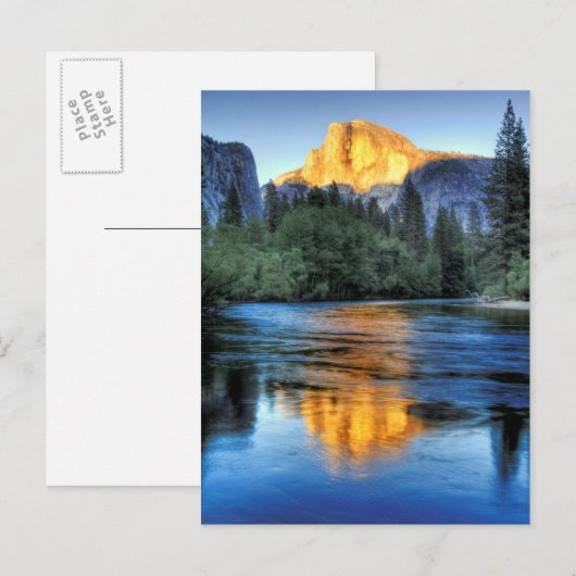 Carte Postale Golden Light on Half Dome (Devant / Derrière)
