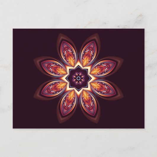 Carte postale Golden Lotus Fractal (Devant)