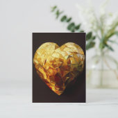 Carte Postale Golden Midas Touché Heart Glass Art (Debout devant)