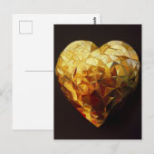 Carte Postale Golden Midas Touché Heart Glass Art (Devant / Derrière)