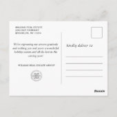 Carte Postale Golden Navy Noël Snowflake Accueil d'entreprise (Dos)