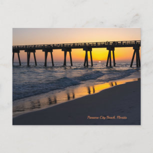 Carte Postale Golden Panama City Beach Sunset réflexions