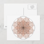 Carte Postale golden rectangle flower (Devant / Derrière)