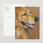 Carte Postale Golden Retriever (Devant / Derrière)
