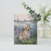 Carte Postale Golden Retriever10 - Sur la Seine (Debout devant)
