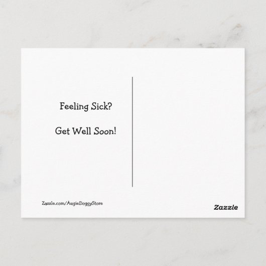 Carte Postale Golden Retriever A Entendu Que Vous Étiez Malade. (Dos)