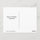 Carte Postale Golden Retriever avec chapeau Joyeux Anniversaire (Dos)