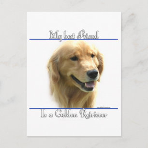 Carte Postale Golden Retriever Best Friend 2