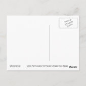 Carte Postale Golden Retriever Cartoon Hearts (Dos)