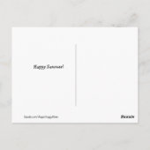 Carte Postale Golden Retriever Chien en paille Casquette heureux (Dos)