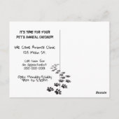 Carte Postale Golden Retriever Dog dans un Empreinte de patte (Dos)