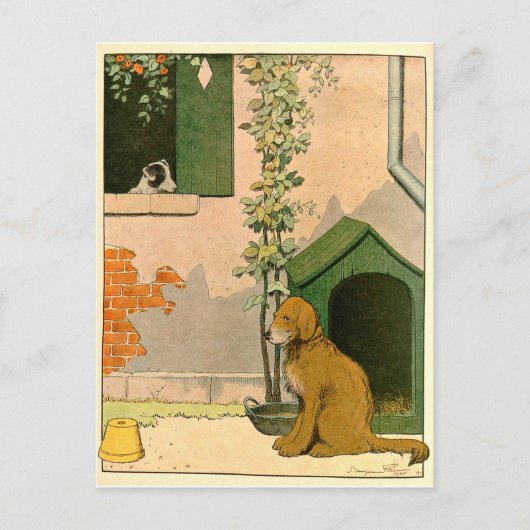 Carte Postale Golden Retriever et Jack Russell Terrier (Devant)