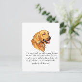 Carte Postale Golden Retriever Keepsaké (Debout devant)