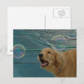 Carte Postale Golden Retriever Love (Devant / Derrière)