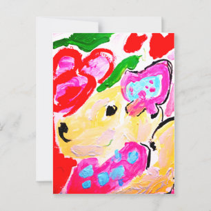 Carte Postale Golden retriever mignon arc