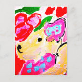 Carte Postale Golden retriever mignon arc (Devant)