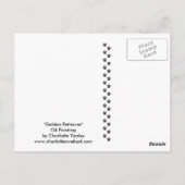 Carte postale Golden Retriever Original Chien Art (Dos)