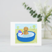 Carte Postale Golden Retriever "Summertime" (Debout devant)
