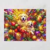 Carte Postale GOLDEN RETRIEVER'S CHRISTMAS ~ Postcard ~ (Devant)