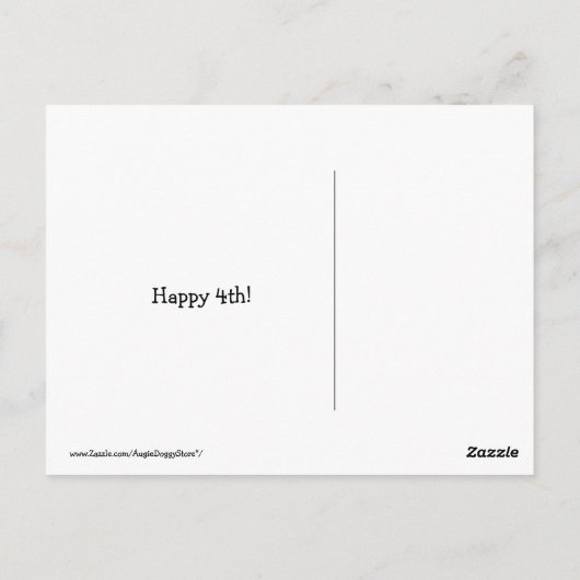 Carte Postale Golden Retrivers in Independence Day Bow Cravates (Dos)