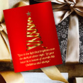 Carte postale Golden Ribon Christmas Tree