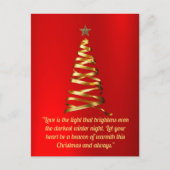 Carte postale Golden Ribon Christmas Tree (Devant)