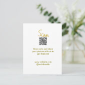 Carte Postale Golden Scan QR code parties scintillant simple élé (Debout devant)