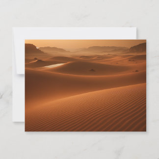 Carte Postale Golden Serenity - Desert Landscape at Sunset