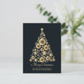 Carte Postale Golden Sparkle Christmas Stars Salutation d'entrep (Debout devant)