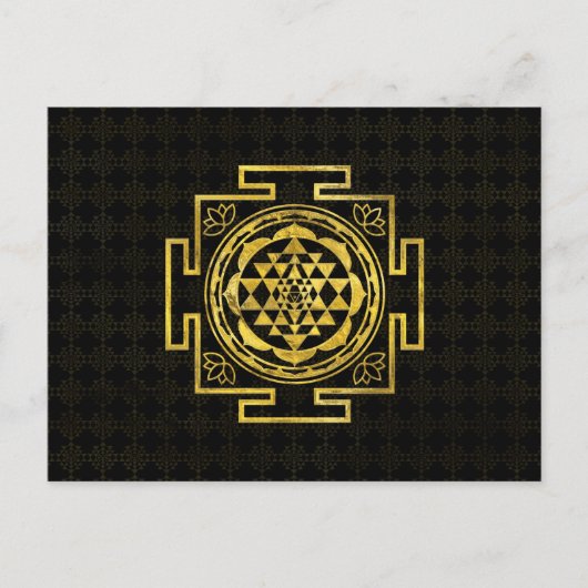 Carte Postale Golden Sri Yantra / Sri Chakra (Devant)