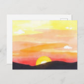 Carte Postale Golden Sunset Horizon Scenic Postcard (Devant / Derrière)