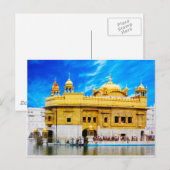 CARTE POSTALE GOLDEN TEMPLE BLUE SKY ARRIÈRE - PLAN AMRITSAR (Devant / Derrière)