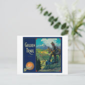 Carte Postale Golden Trail Orange Étiquette #2Success, CA (Debout devant)