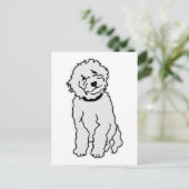 Carte Postale Goldendoodle (Debout devant)
