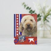Carte Postale GoldenDoodle (Debout devant)