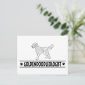 Carte Postale Goldendoodle (Debout devant)