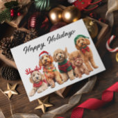 Carte Postale Goldendoodle Chien Noël