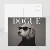 Carte Postale Goldendoodle Luxe Éditorial de Mode (Devant / Derrière)
