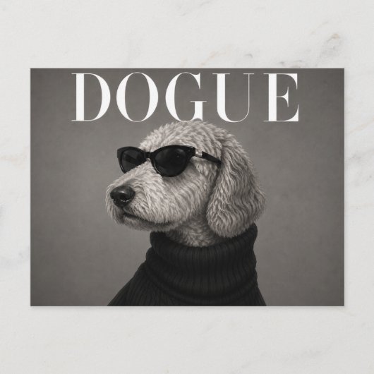 Carte Postale Goldendoodle Luxe Éditorial de Mode (Devant)