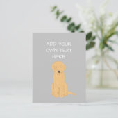 Carte postale Goldendoodle Nom Personnalisé Du Chi (Debout devant)