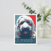 Carte Postale GOLDENDOODLE par Hope Dogs (Debout devant)