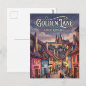 Carte Postale Goldener Gässchen République tchèque (Devant / Derrière)