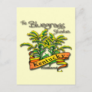 Carte Postale Goldenrod de l'État du Kentucky Bluegrass