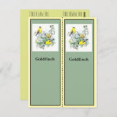 Carte Postale Goldfinch Birding Signets (Devant / Derrière)