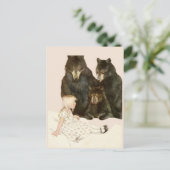 Carte Postale Goldilocks & the 3 Bears Vintage Illustrations  (Debout devant)