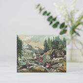 Carte Postale Goldmining en Californie, 1871 (Debout devant)