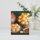 Carte Postale GOLE GAPPAY Panni Puri cuisine indienne Snack (Debout devant)