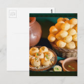 Carte Postale GOLE GAPPAY Panni Puri cuisine indienne Snack (Devant / Derrière)