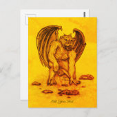 Carte Postale Golem Gargoyle (Devant / Derrière)