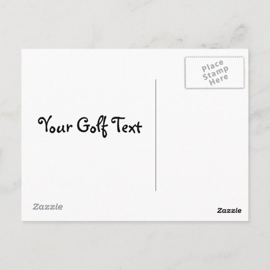 Carte Postale golf (Dos)